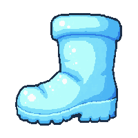 ice frost boots  enchanted glowing