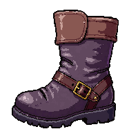 leather adventurer boots  battle damaged