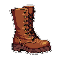 leather adventurer boots  brand new polished