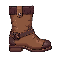 leather adventurer boots  muddy dirty