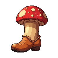 mushroom springy shoes  simple plain