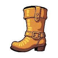 pirate buckle boots  legendary golden