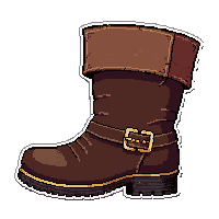 pirate buckle boots  simple plain