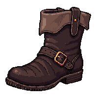 pirate buckle boots  worn and scuffed