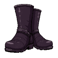 shadow dark boots  battle damaged