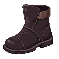 shadow dark boots  muddy dirty