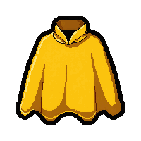 gold champion cape  tattered worn edges