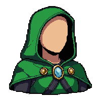 green ranger cape  jeweled clasp fastened