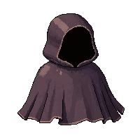 invisible shimmering cape  tattered worn edges