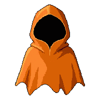 orange autumn cape  hooded with cowl