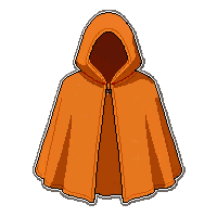 orange autumn cape  pristine new fabric