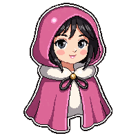 pink fairy cape  fur trimmed collar