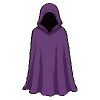 purple wizard robe cape  draped hanging still