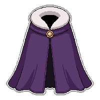 purple wizard robe cape  fur trimmed collar