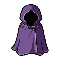 purple wizard robe cape  hooded with cowl