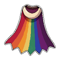rainbow pride cape  embroidered symbols