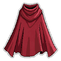 red hero cape  draped hanging still