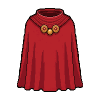 red hero cape  embroidered symbols