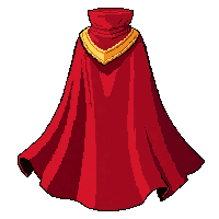 red hero cape  flowing billowing