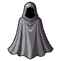 silver knight cape  draped hanging still