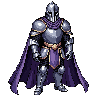 silver knight cape  enchanted glowing edges
