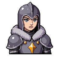 silver knight cape  fur trimmed collar