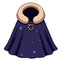 starry night sky cape  fur trimmed collar