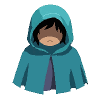 teal ocean cape  hooded with cowl
