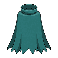 teal ocean cape  tattered worn edges