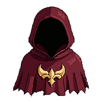 torn tattered cape  embroidered symbols