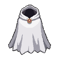 white holy cape  tattered worn edges