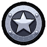 silver  five pointed star