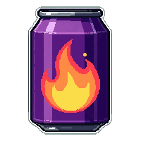 energy drink neon  custom painted flame