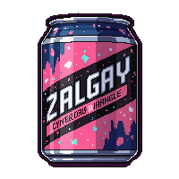 energy drink neon  glitching pixelated
