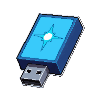 flash drive encrypted  electric blue lit