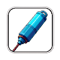 grapple wire launcher  electric blue lit