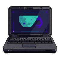 hacker deck laptop  holographic shifting