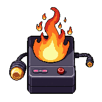 power cable charger  custom painted flame