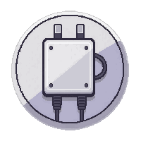 power cable charger  transparent see through