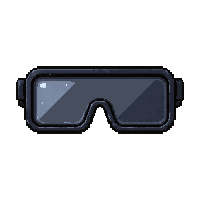 smart glasses ar  glitching pixelated