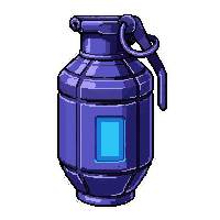 smoke grenade cyber  electric blue lit