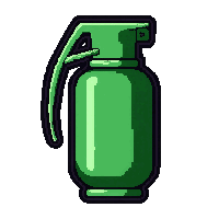 smoke grenade cyber  toxic green glow