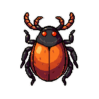 tracker bug tiny  custom painted flame