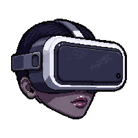 vr headset visor  chrome silver shine