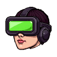 vr headset visor  toxic green glow
