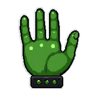 hand grapple claw  green bio organic