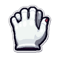 hand grapple claw  white medical clean