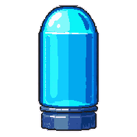leg booster piston  neon blue glowing