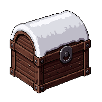 treasure chest  snow dusted