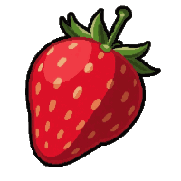 ripe strawberry  with a bite taken out